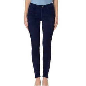 J BRAND Mid Rise Skinny Blue Suede Pant- 24- LIKE NEW